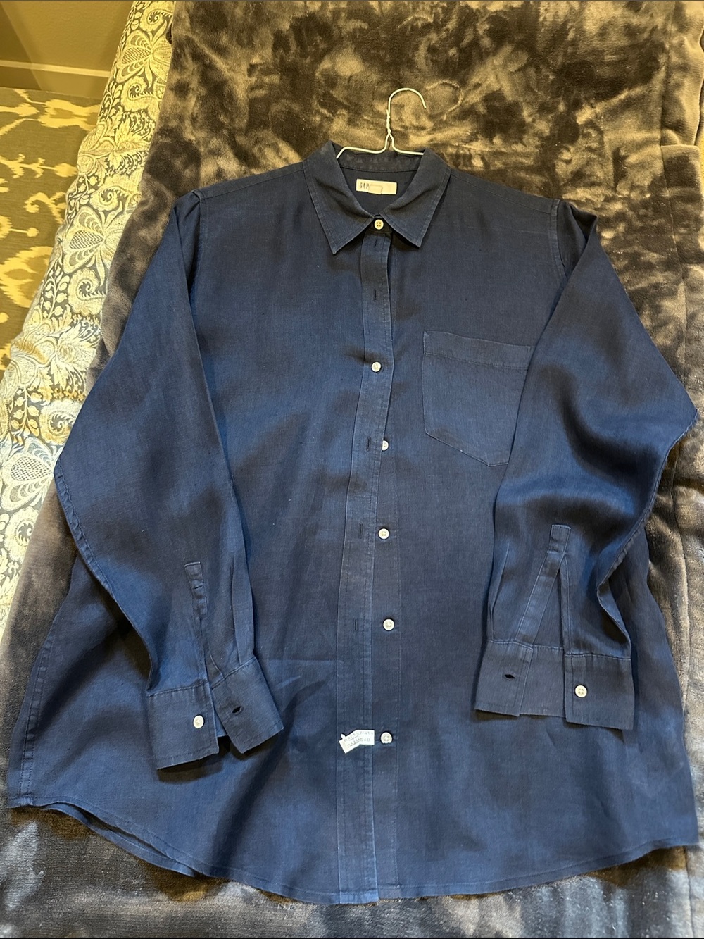 GAP Navy Blue Women's Button-Up Blouse